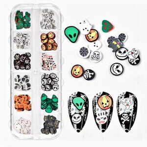 Halloween 3D Nail Slices Polymer Clay Slices DIY Nail Art Manicure Accessories